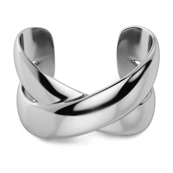 X-formad bangle i polerat rostfritt stål från Edblad