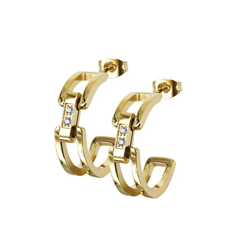 Astrid & Agnes - CHERRIE Crystal &Ouml;rh&auml;ngen Guld