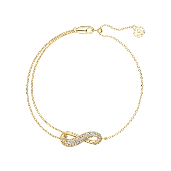 Infinito-Armband aus 18-karätig vergoldetem Silber mit Unendlichkeitssymbol