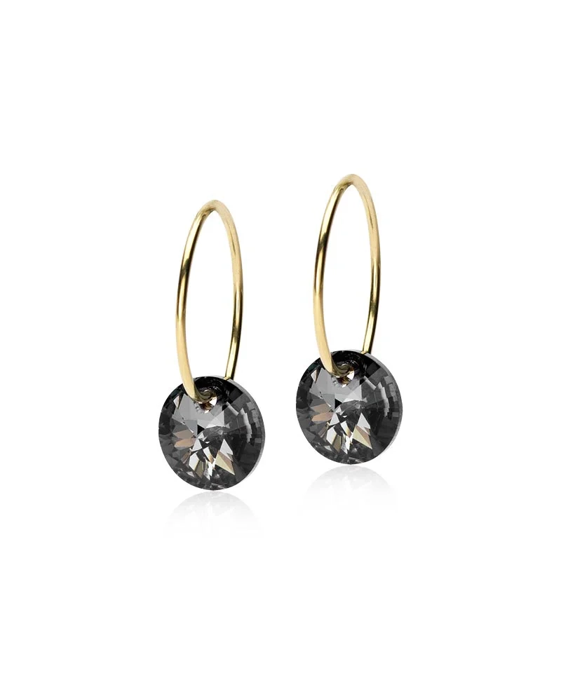 Blomdahl - NT Ear Ring 14 mm Drop 8 mm Golden Shadow