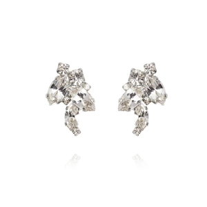 True Love Earrings i rhodium med glittrande kristaller