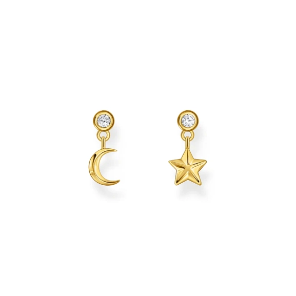 Stiftörhängen Stjärna & Måne Guld - Thomas Sabo - Snabb leverans & paketinslagning - Nordic Spectra