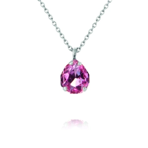 Mini Carlotta Necklace Rhodium Light Rose - Caroline Svedbom - Nopea toimitus ja lahjapakkaus