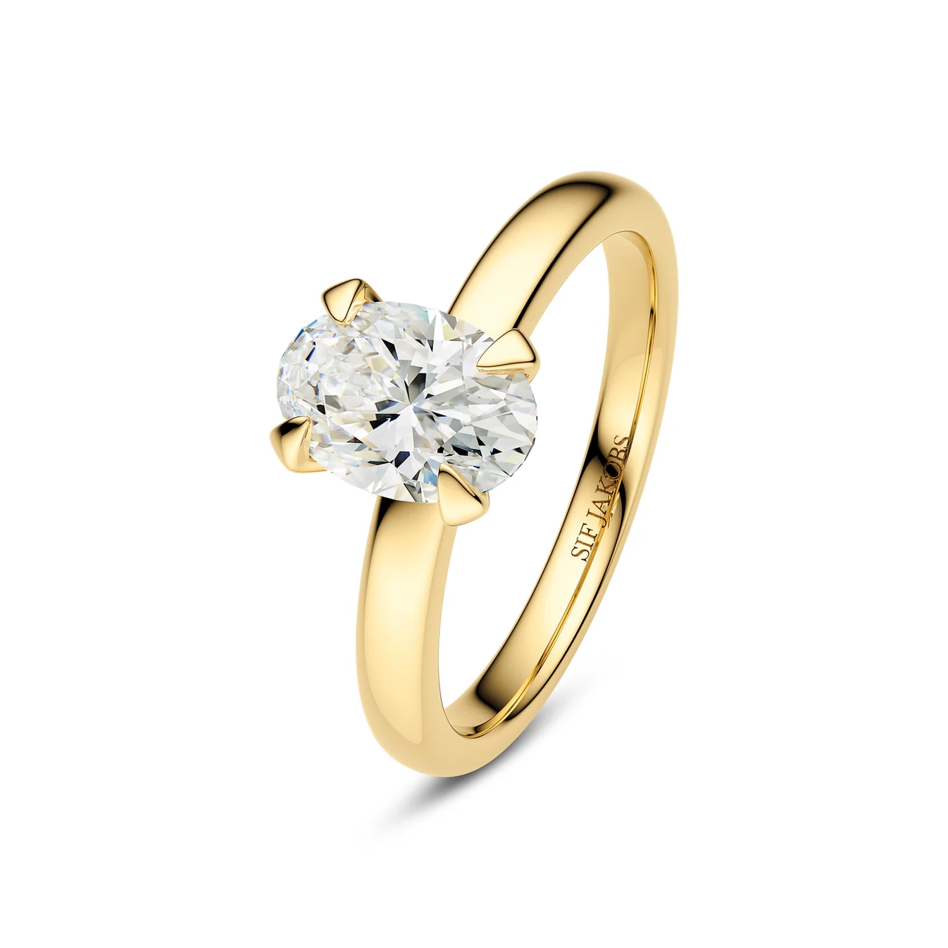 Grace Ovale Solitaire Ring 14K Guld 1.00 ct