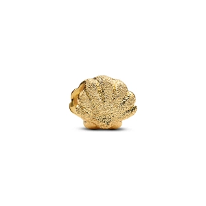 Mini Shell Sparkling Charm Gold von Pandora Moments. Erleben Sie die Kraft der Veränderung mit diesem wunderschönen Symbol der Stärke und Schönheit
