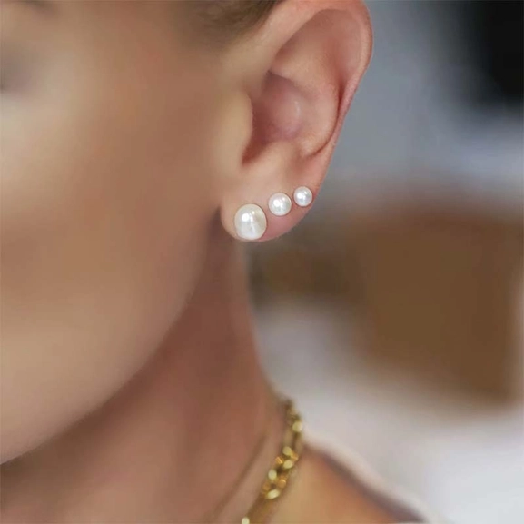 Fresh Water Pearl Earrings Small von Emma Israelsson, Schneller Versand - Nordicspectra.de