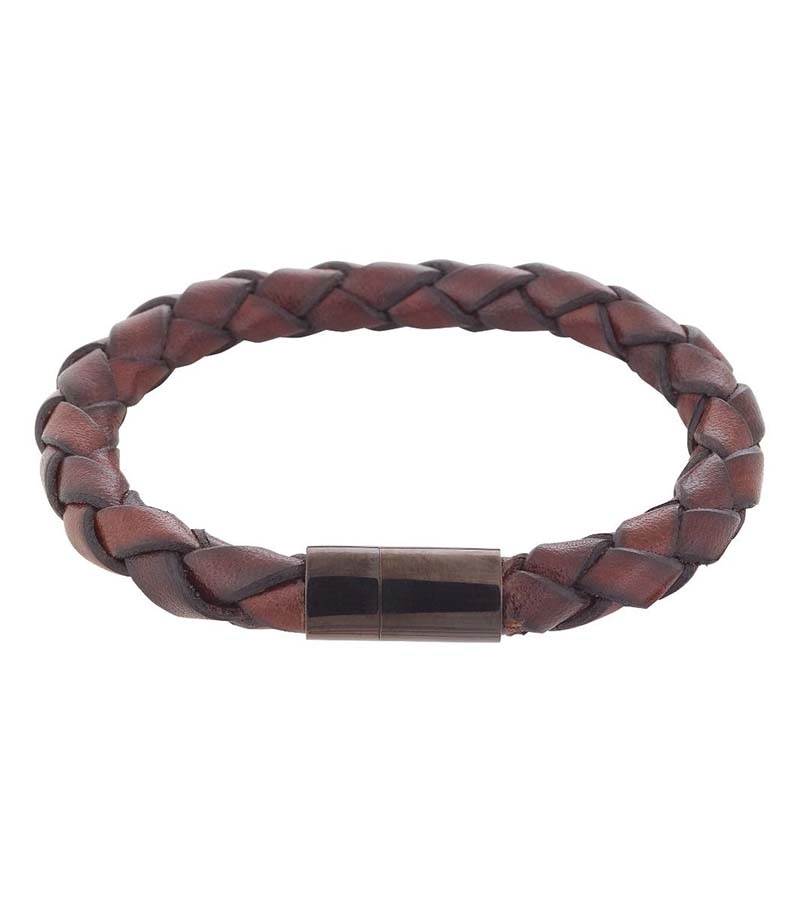 Edblad - John Bracelet Leather Dark Brown