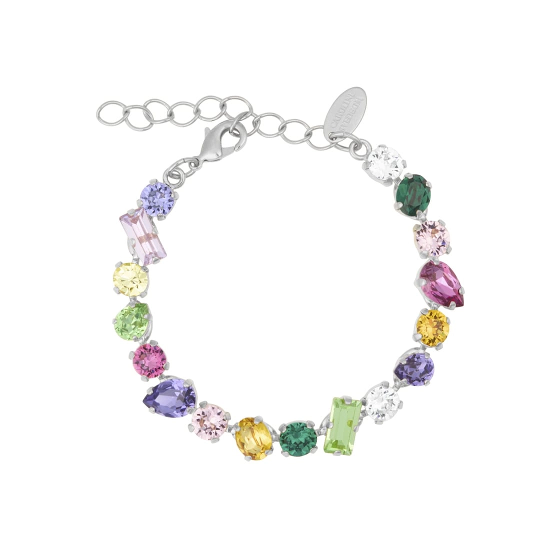Caroline Svedbom - Noelle Statement Bracelet Rhodium Festive Combo