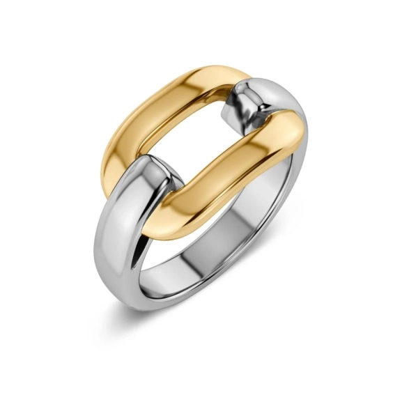 Chunky ring i guldpläterat stål med bred form