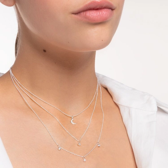Kette Mond Pavé Silber von Thomas Sabo, Schneller Versand - Nordicspectra.de