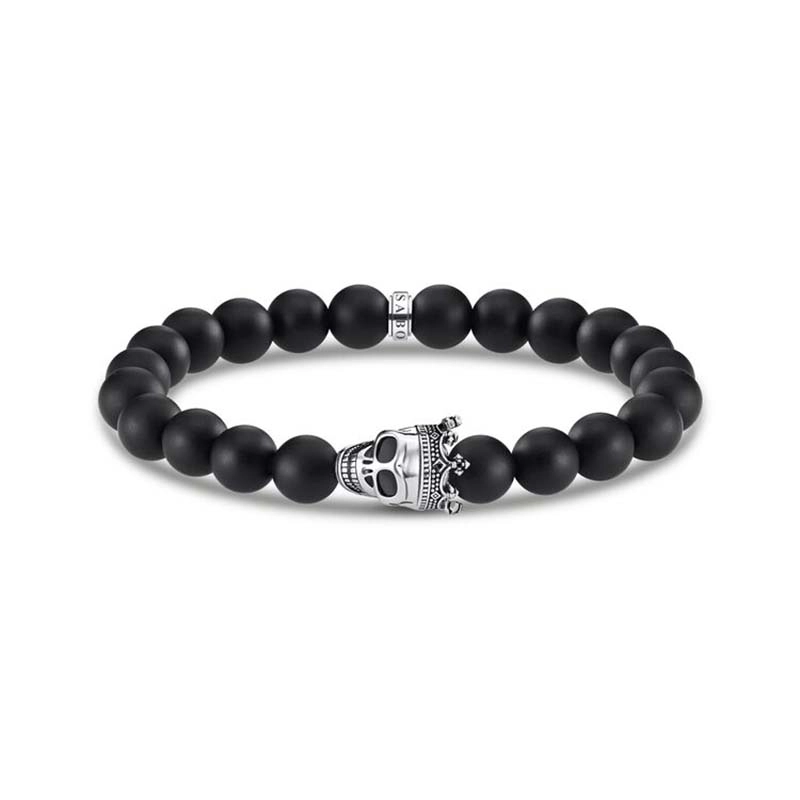 Thomas Sabo – Stenarmband med Dödskallekung
