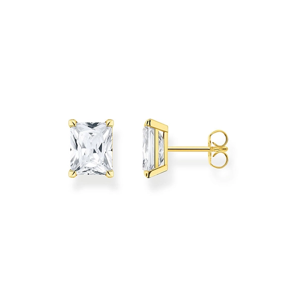 Ohrstecker Weißer Stein Gold von Thomas Sabo, Schneller Versand - Nordicspectra.de