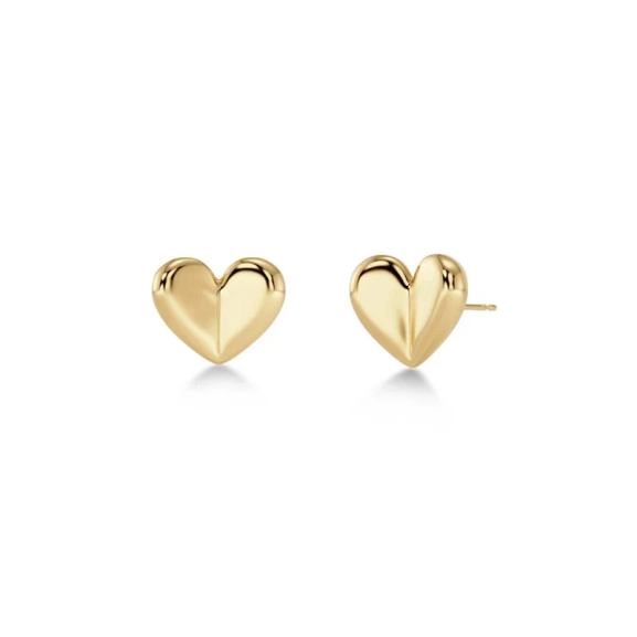 Hjärtaformade True Love studsörhängen i 14K guldplätering från Edblad