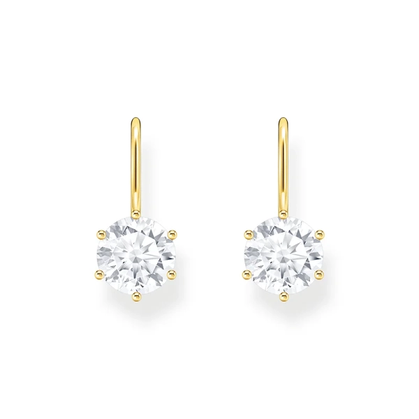 Krokörhängen med Glittrande Stenar Guld - Thomas Sabo - Snabb leverans & paketinslagning - Nordic Spectra