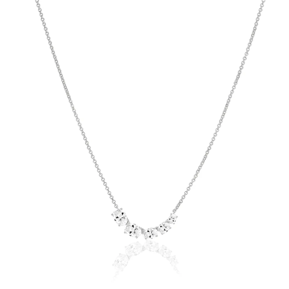 Ellisse Cinque Halsband i silver med gnistrande Cubic Zirconia-stenar från Sif Jakobs
