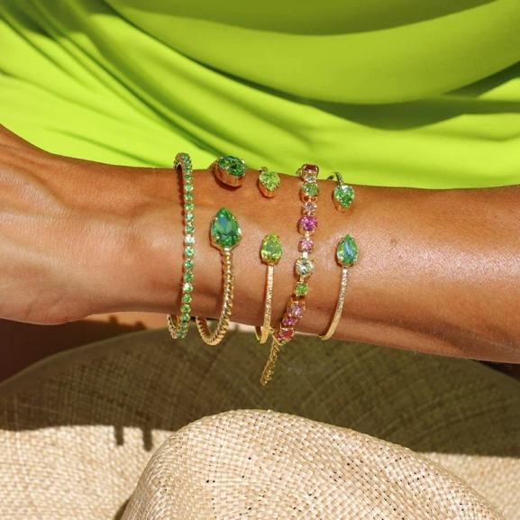 Petite Drop Bracelet Gold Peridot - Caroline Svedbom - Snabb frakt & paketinslagning - Nordic Spectra