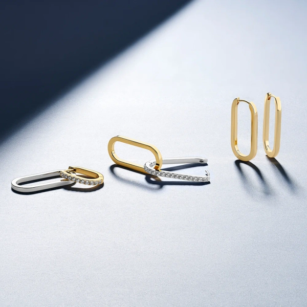 18K vergoldetes Silber.