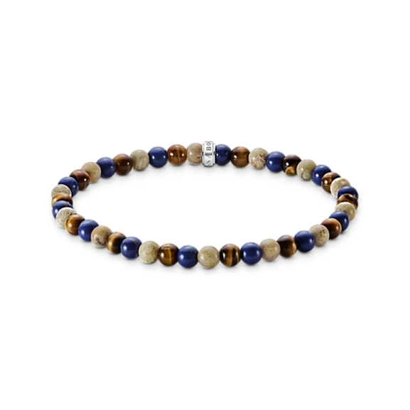 Bead-Armband in Braun- und Blautönen 5 mm - Thomas Sabo - Nordic Spectra