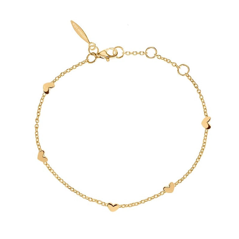 Loving Heart Drop Full Bracelet Gold - Drakenberg Sjölin Armband - Snabb frakt & paketinslagning - Nordicspectra.se