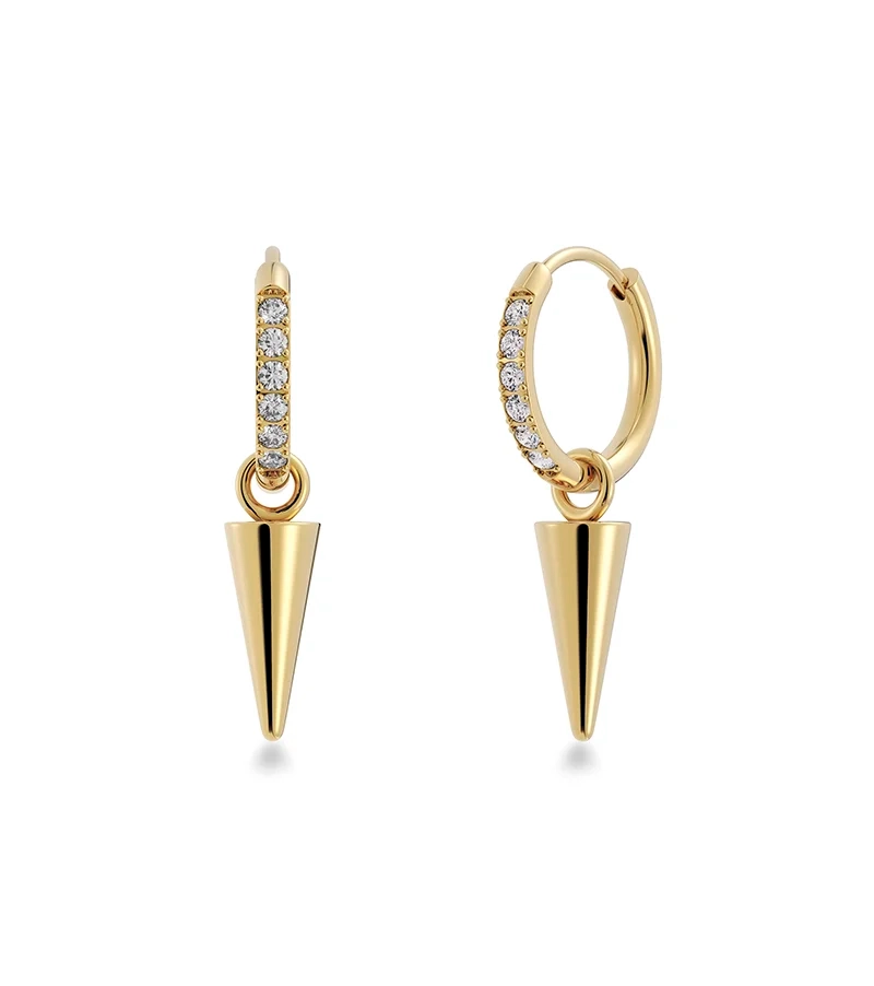 Peak Hoops Mini Sparkle Gold