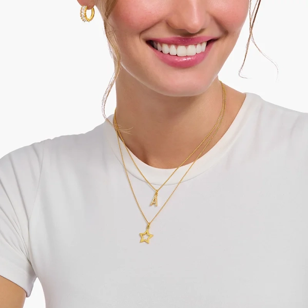 Halsband med Stjärna Guld - Thomas Sabo - Snabb leverans & paketinslagning - Nordic Spectra