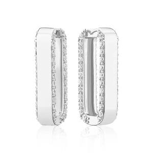 Maratea Grande Örhängen i silver med gnistrande Cubic Zirconia-stenar från Sif Jakobs