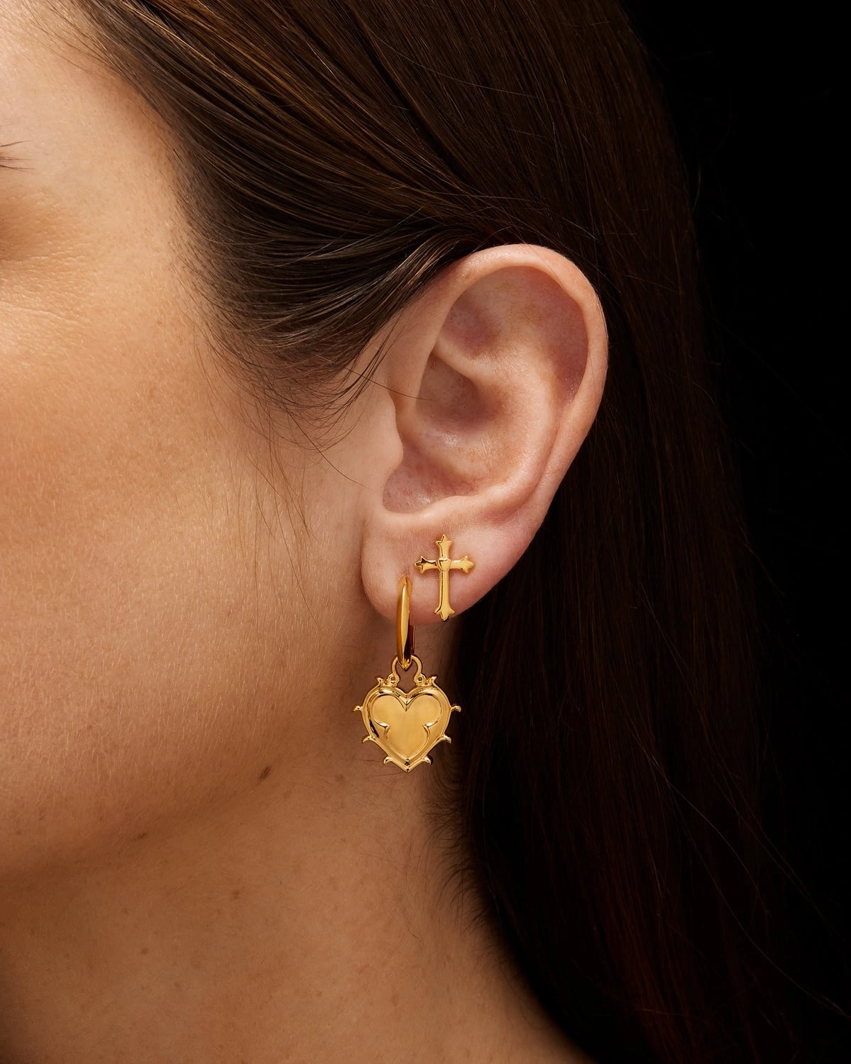 The Eternal Heart Earring Gold i 18K guldpläterat silver