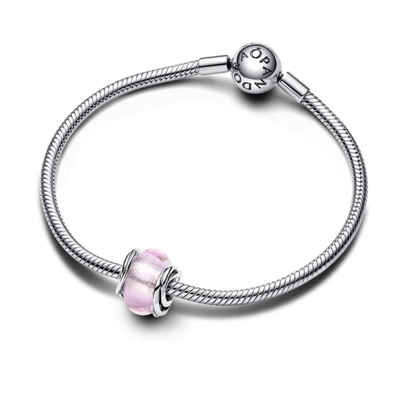 Umschlungenes Rosafarbenes Murano-Glas Charm - PANDORA - Nordic Spectra