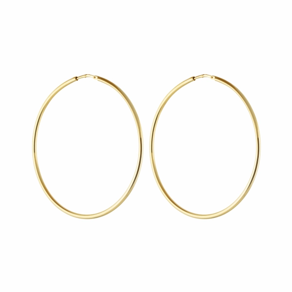Letters Big Hoop Ear Gold -CU Jewellery - Snabb frakt & paketinslagning - Nordicspectra.se