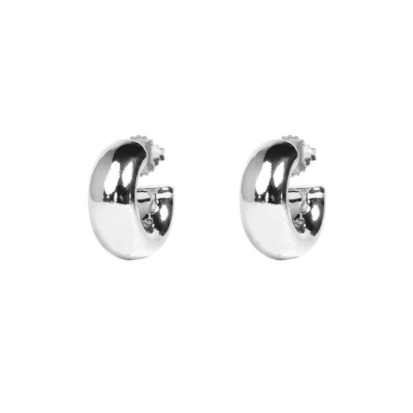 Chuncky Hoops Small Silver - Emma Israelsson - Schmuck im skandinavischen Design - Nordic Spectra