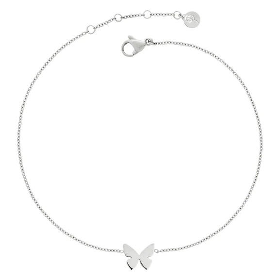 Papillon Anklet Steel - Edblad - Snabb leverans - Gratis paketinslagning