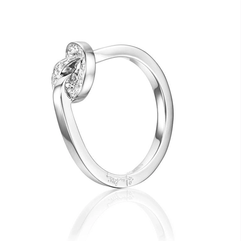Efva Attling - Love Knot & Stars Ring White Gold