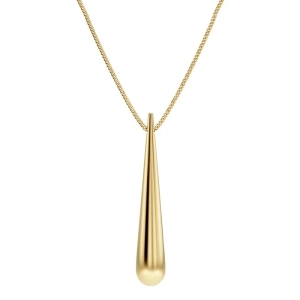 Halsband i 14K guldpläterat stål med droppformad design och justerbar längd