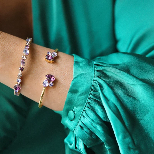 Alisia Bracelet Rhodium Violet Combo - Maria Black - Snabb frakt & paketinslagning - Nordic Spectra