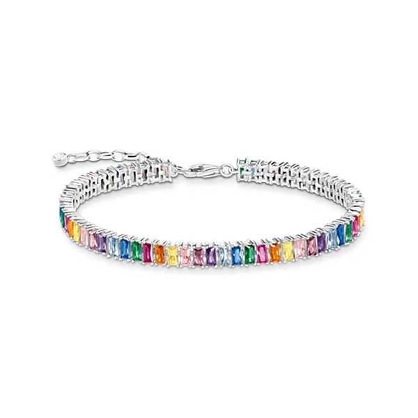 Tennis bracelet with colourful stones silver - Thomas Sabo - Suuri valikoima & ilmainen lahjapaketointi - Nordicspectra.fi