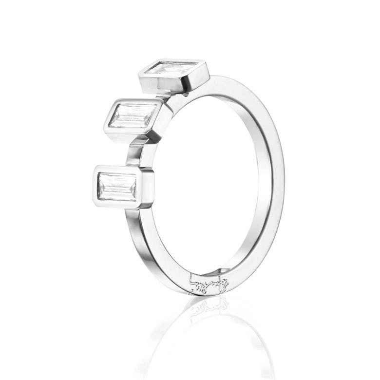 Efva Attling - Baguette Wedding Ring 0.60 ct White Gold