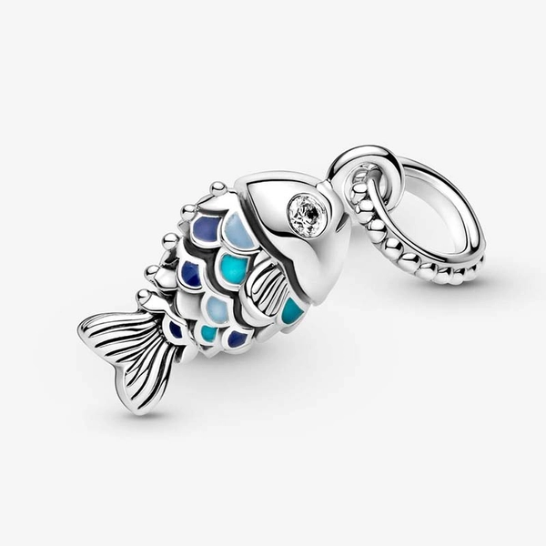 Fisch mit blauen Schuppen Charm-Anhänger - PANDORA - Schneller Versand