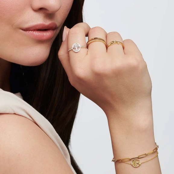 Armband Tree of Love med Vita Stenar Guld - Thomas Sabo berlock - Snabb frakt & paketinslagning - Nordicspectra.se