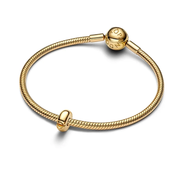 Pandora Moments Rund Clipberlock Guld med hjärtmotiv