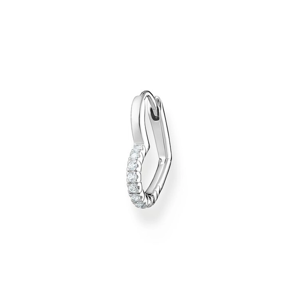 Einzel Creole Herz Mit Weiße Steine Silber von Thomas Sabo, Schneller Versand - Nordicspectra.de