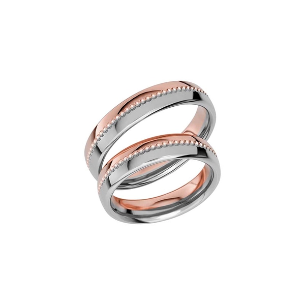 Reflection 13 Rose Gold/White Gold - Wedding & engagement rings - Schalins - Scandinavian design - Nordic Spectra