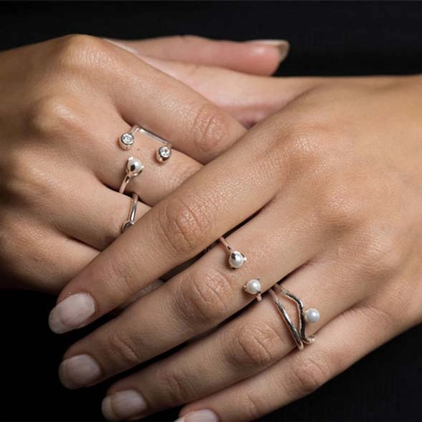 Pearl Small Ring Silver -CU Jewellery - Snabb frakt & paketinslagning - Nordicspectra.se