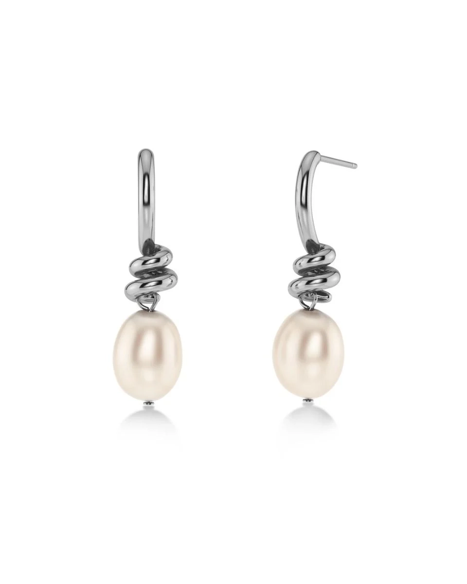 Edblad - Swivel Earrings Pearl S Silver