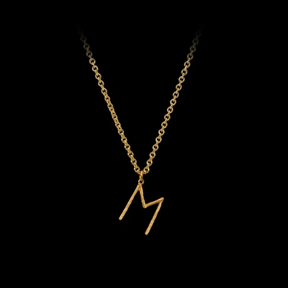 Wonky Letter Necklace Gold - Maria Nilsdotter - 1-2 dagars leverans - Nordic Spectra