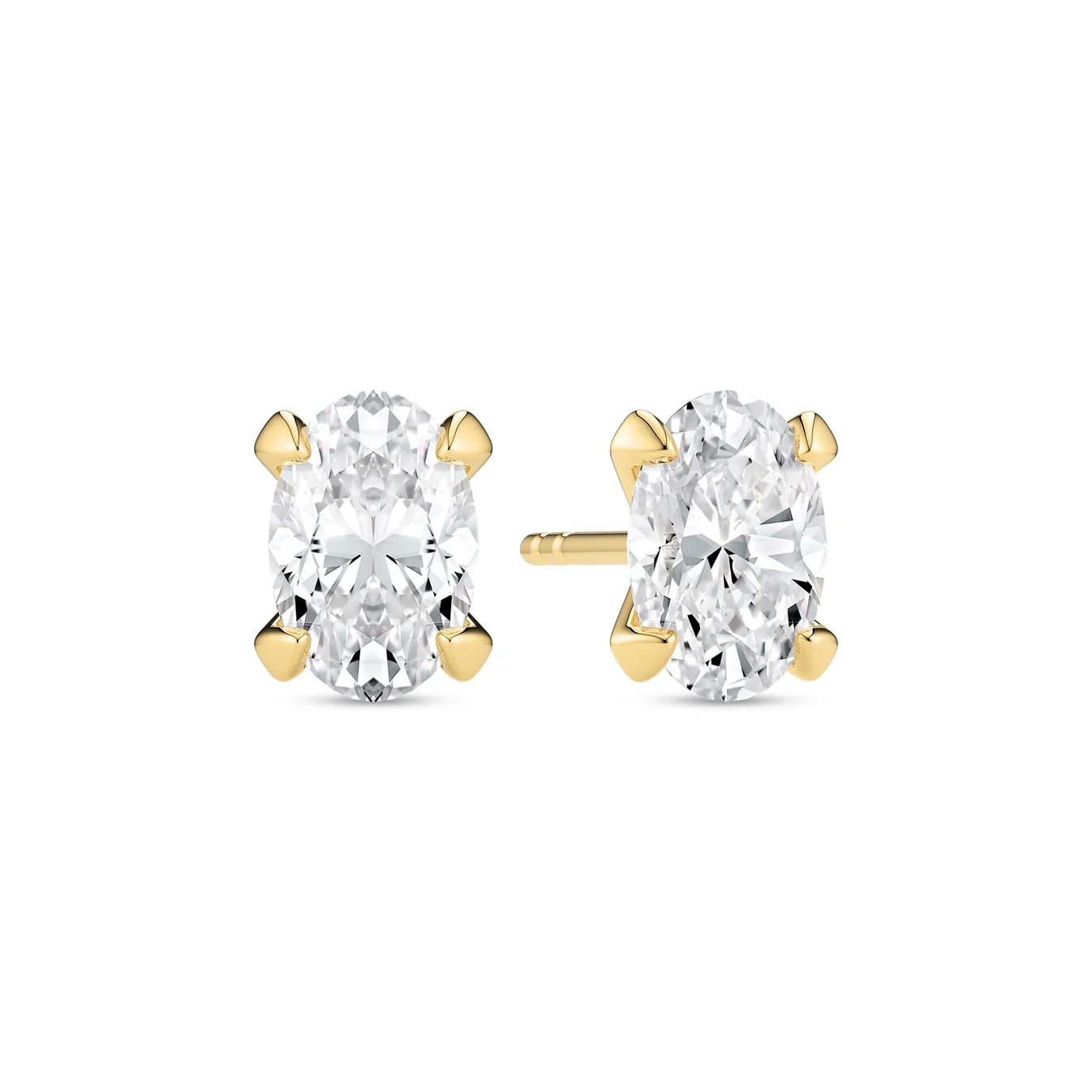 Sif Jakobs - Grace Ovale Solitaire Earrings 14K Guld 1.00 ct