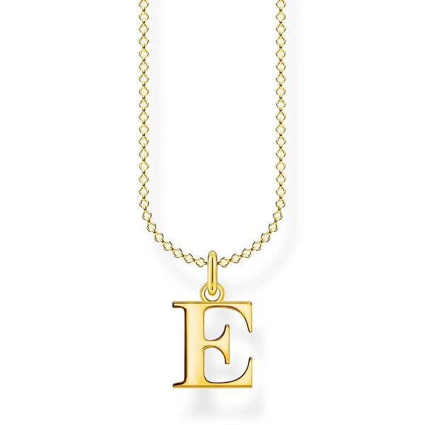 Kette Buchstabe Gold - E von Thomas Sabo, Schneller Versand - Nordicspectra.de