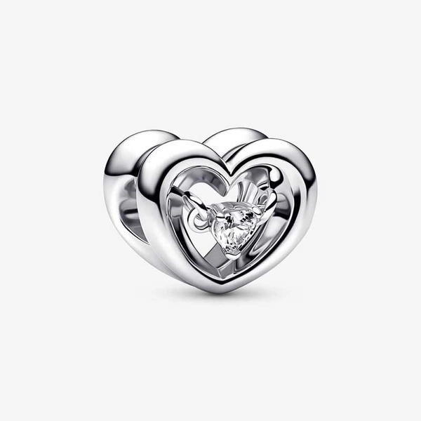 Strahlendes Herz & Schwebender Stein Charm von PANDORA, Schneller Versand - Nordicspectra.de