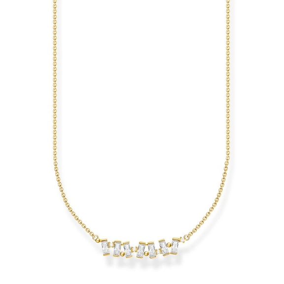 Kette Weiße Steine Gold von Thomas Sabo, Schneller Versand - Nordicspectra.de