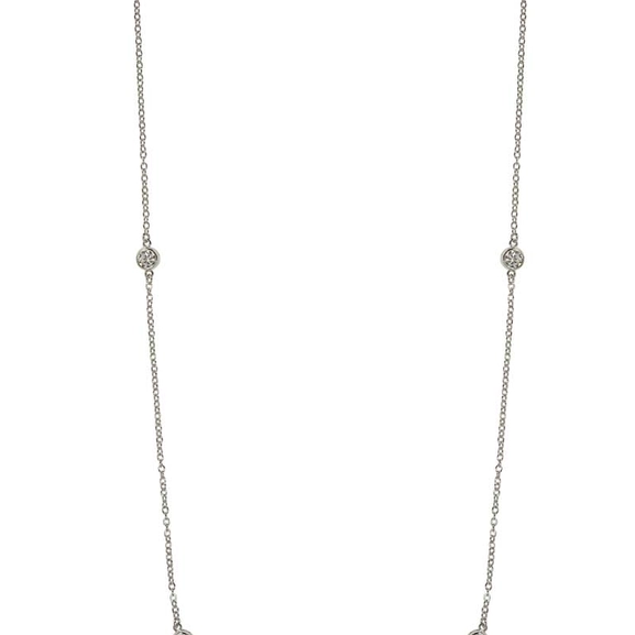 Cubic Long Chain Necklace Silver -CU Jewellery - Snabb frakt & paketinslagning - Nordicspectra.se