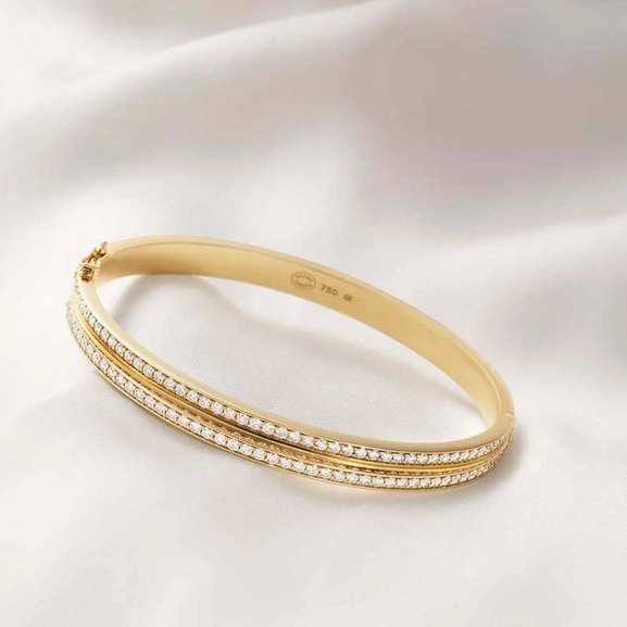 Halo Armring 18K Guld med Diamanter - Georg Jensen armband - Snabb frakt & paketinslagning - Nordicspectra.se
